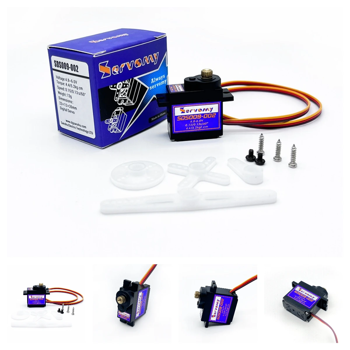 Running Gear Vehicle - 4개 서보미 SDS009-02 9g 서보 4.4Kgf.cm