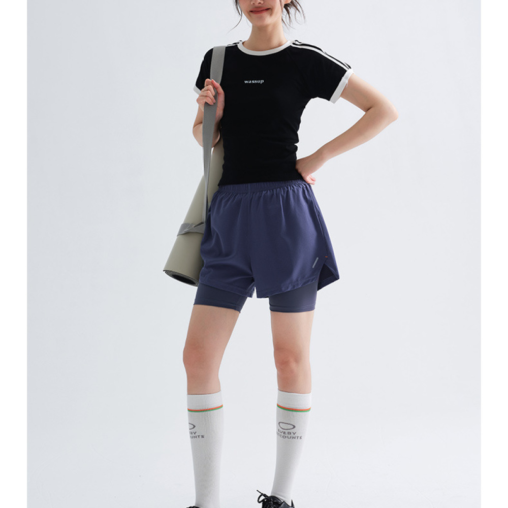 Running Gear Junior - 여성용 운동용 반바지 이중 레이어 스포츠웨어