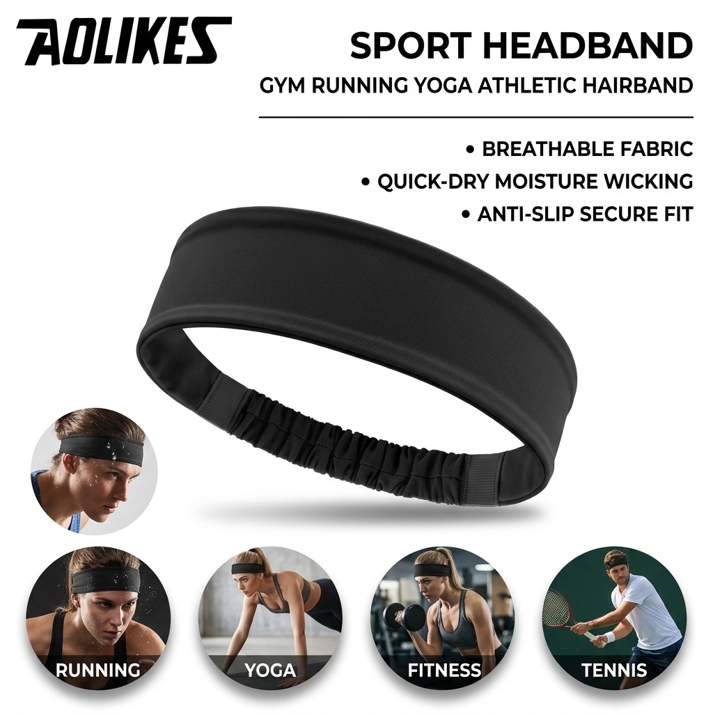 폴리에스테르 땀 흡수 밴드, 헬스 피트니스 남녀공용,  - Running Gear Headband 리뷰 및 가격