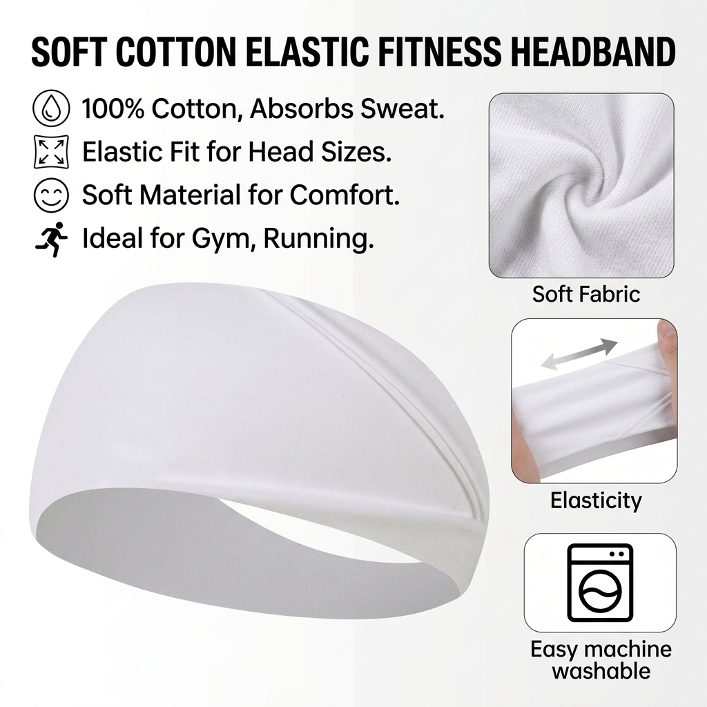 순면 땀 흡수 밴드, 러닝, 요가, 피트니스용, 남녀공 - Running Gear Headband 리뷰 및 가격