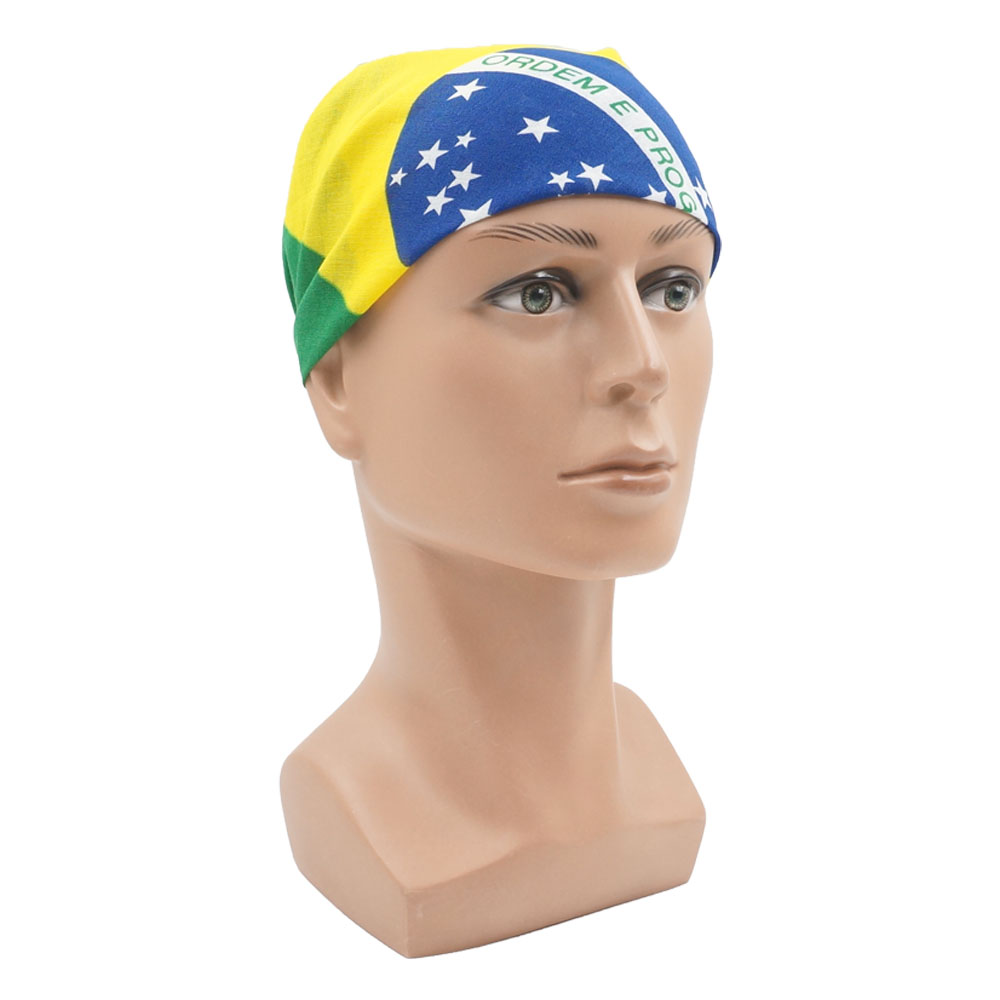 100% 코튼 브라질 국기 반다나, 러닝 사이클링 모자 - Running Gear Headband 리뷰 및 가격