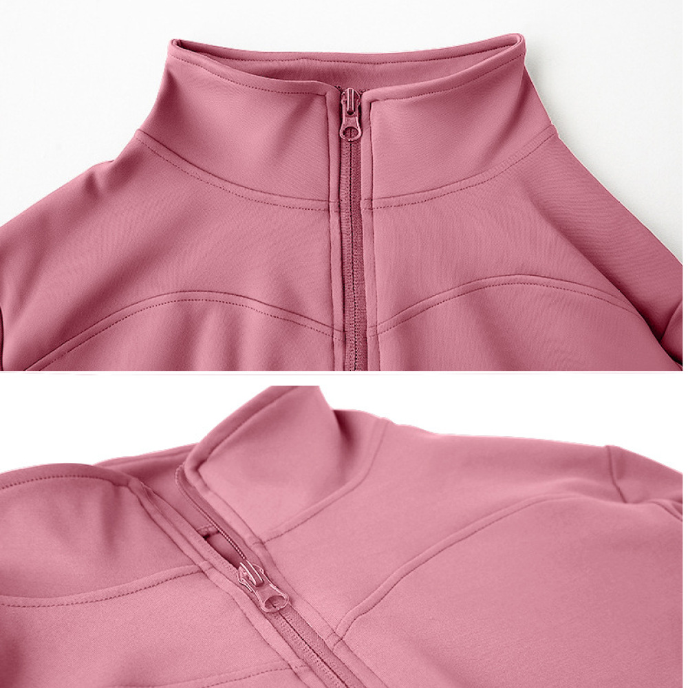 퀵 드라이 운동복 요가 자켓 여성용 긴팔 스탠드 칼라  - Running Gear Junior 리뷰 및 가격