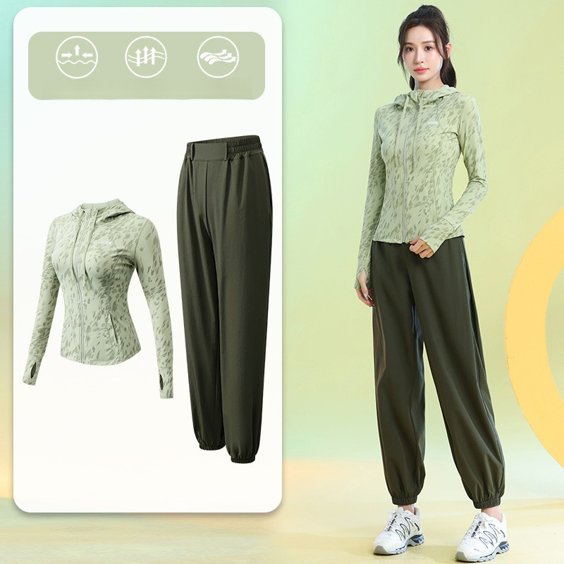 여성용 러닝 슈트 긴팔 플로럴 지퍼 후드 조거 팬츠 퀵 - Running Gear Woman 리뷰 및 가격